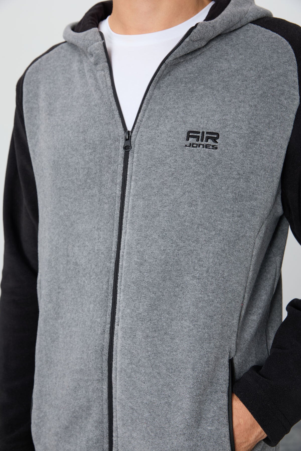Connell Gray Melange Relax Fit Polar Men's Sweatshirt - 88313