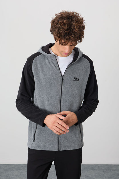 Connell Gray Melange Relax Fit Polar Men's Sweatshirt - 88313