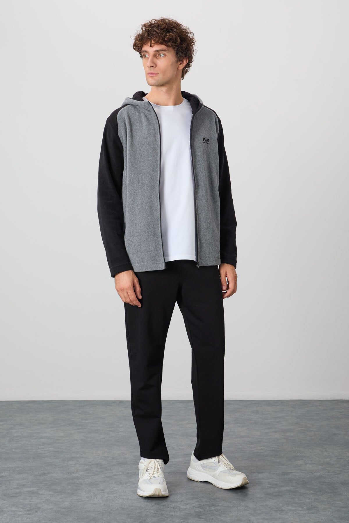 Connell Gray Melange Relax Fit Polar Men's Sweatshirt - 88313