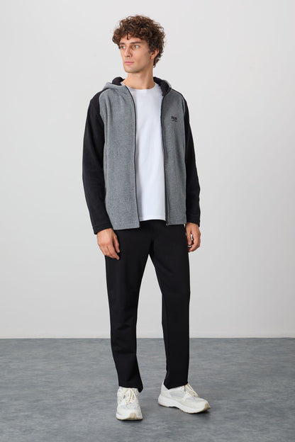 Connell Gray Melange Relax Fit Polar Men's Sweatshirt - 88313