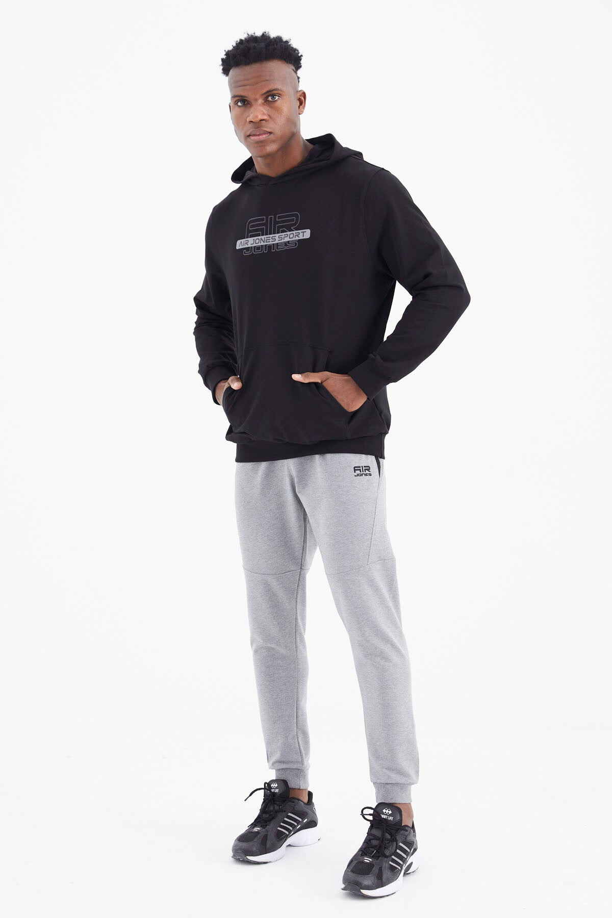 Daniel Grey Melange Jogger Men's Tracksuit Bottom - 82116