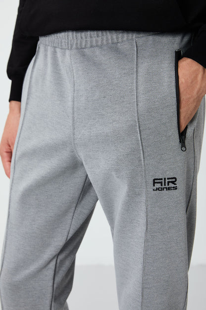 Grey Melange Jogger Men's Tracksuit Bottom - 82113