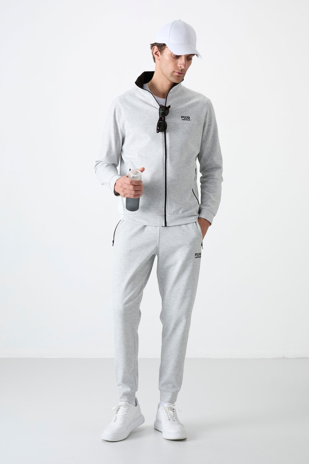 Hugo Grey Melange Jogger Men's Tracksuit Set - 85198
