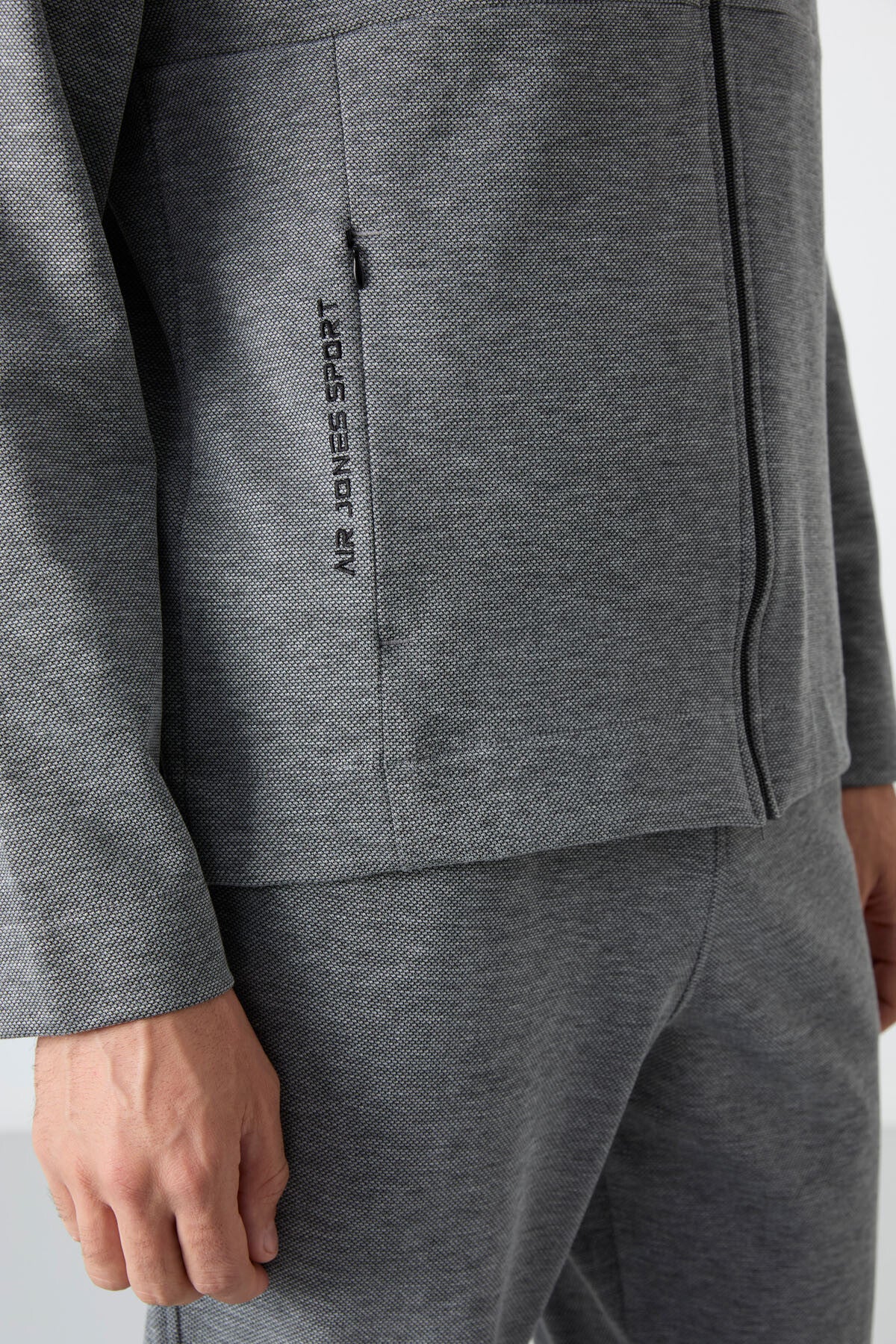 Carlos Grey Melange Standard Cut Men's Tracksuit Set - 85209