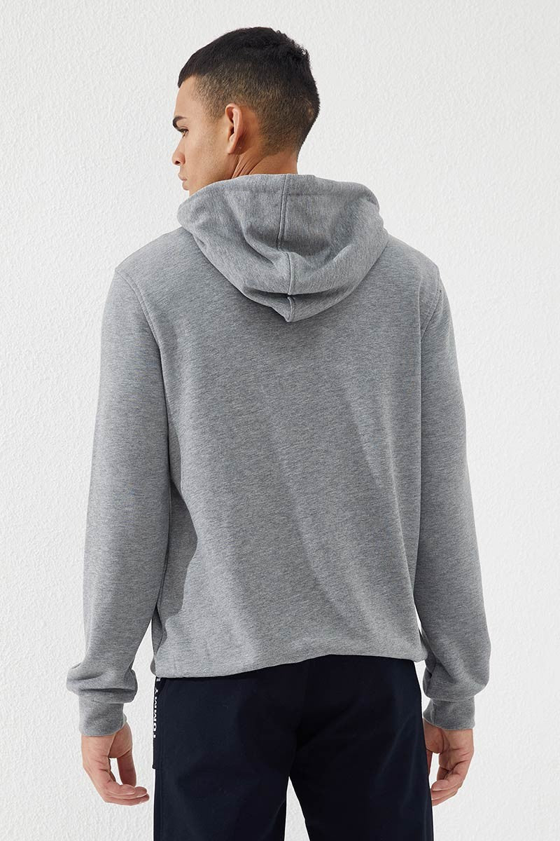 Geometric Print Regular Fit Hooded Men's Sweatshirt - 87870