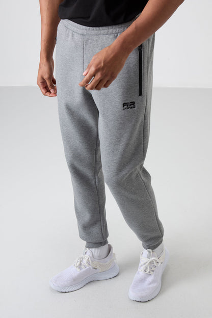 Cesar Grey Melange Striped Cardigan Men's Tracksuit Bottom - 84929