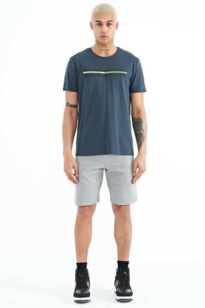 Alec Grey Melange Standard Fit Men's Shorts - 81243