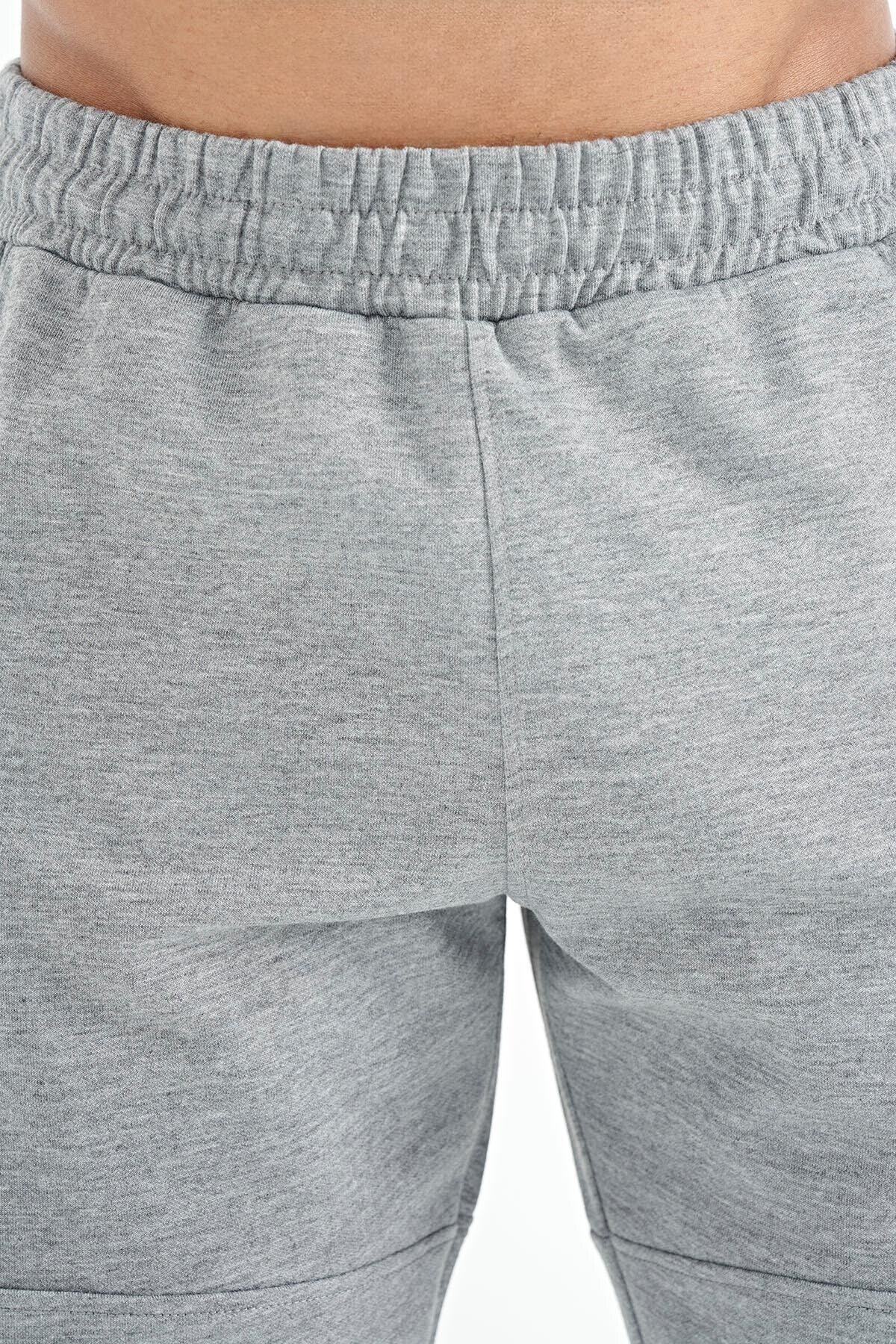 Alec Grey Melange Standard Fit Men's Shorts - 81243