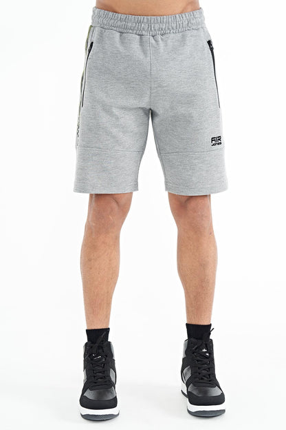Alec Grey Melange Standard Fit Men's Shorts - 81243