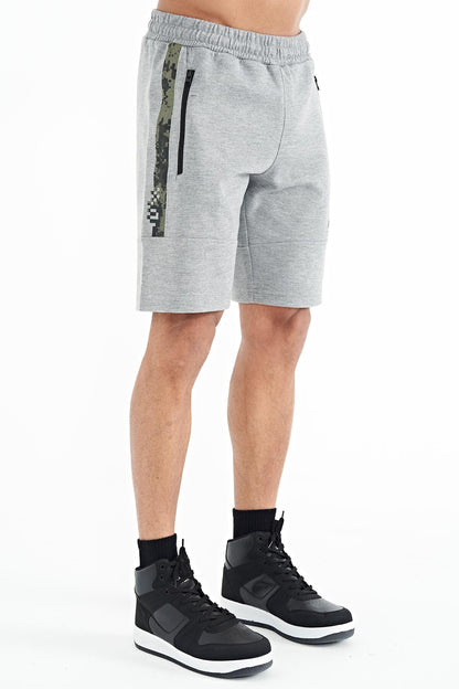 Alec Grey Melange Standard Fit Men's Shorts - 81243