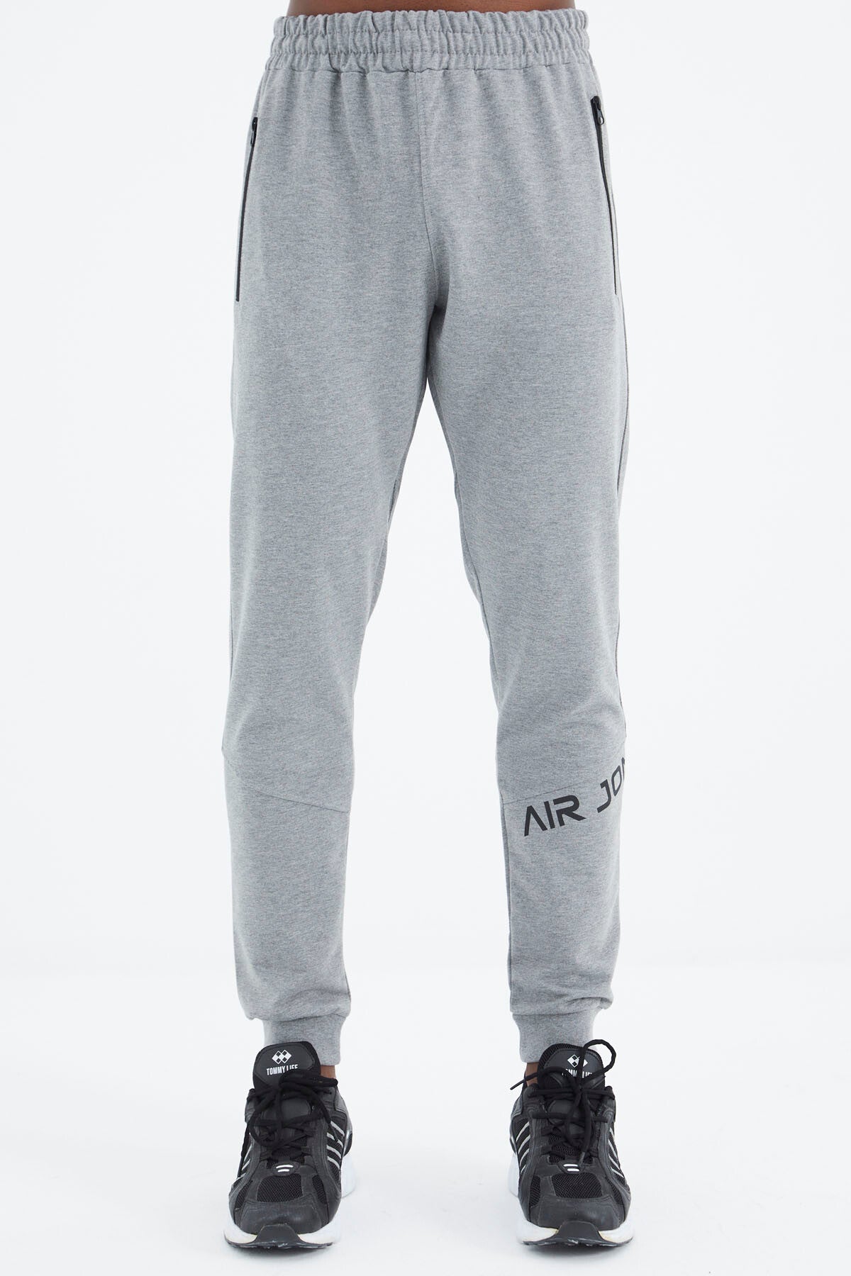 Gale Gray Melange Jogger Men's Tracksuit Bottom - 82111