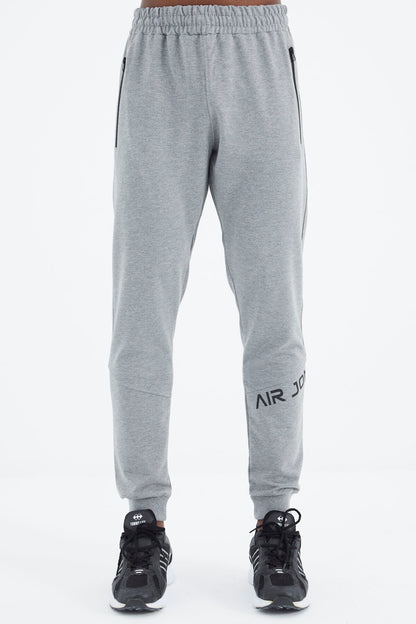 Gale Gray Melange Jogger Men's Tracksuit Bottom - 82111