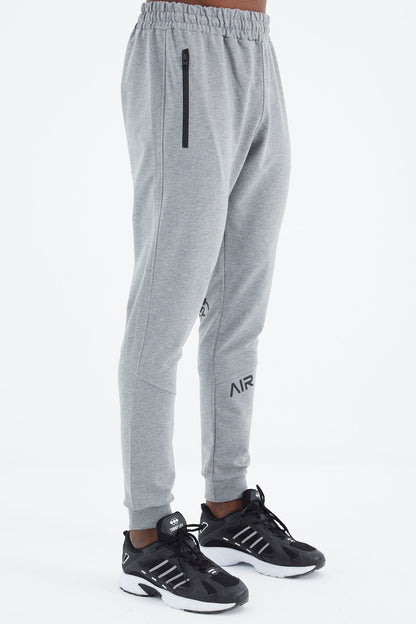 Gale Gray Melange Jogger Men's Tracksuit Bottom - 82111
