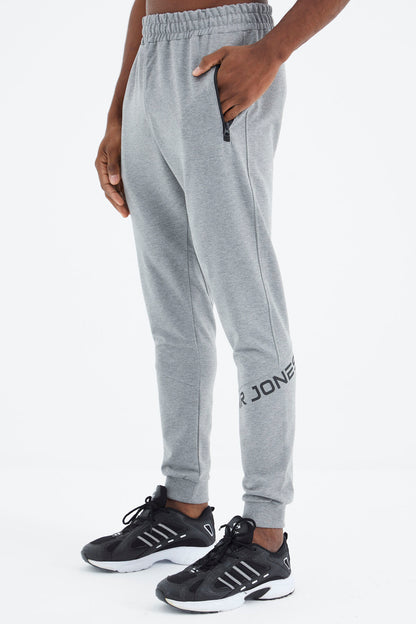 Gale Gray Melange Jogger Men's Tracksuit Bottom - 82111