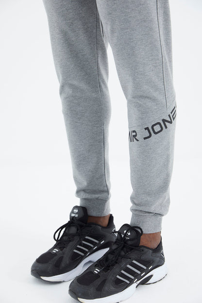 Gale Gray Melange Jogger Men's Tracksuit Bottom - 82111