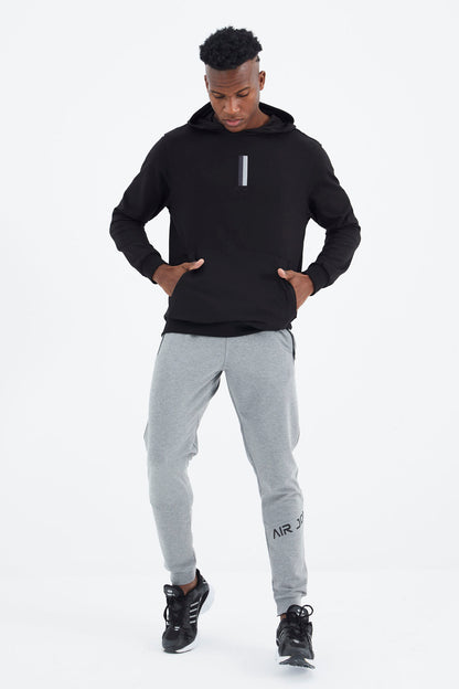 Gale Gray Melange Jogger Men's Tracksuit Bottom - 82111