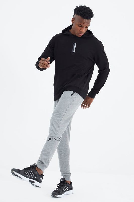 Gale Gray Melange Jogger Men's Tracksuit Bottom - 82111