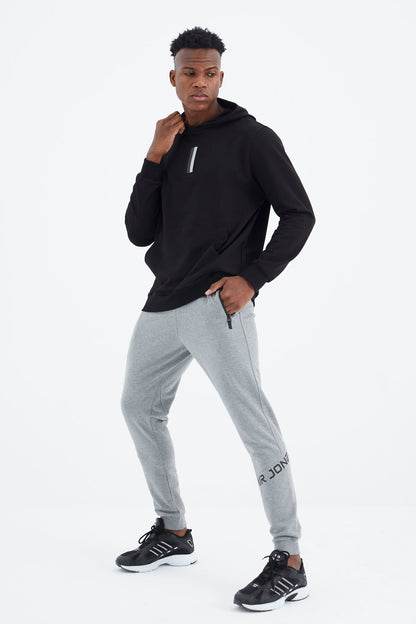 Gale Gray Melange Jogger Men's Tracksuit Bottom - 82111