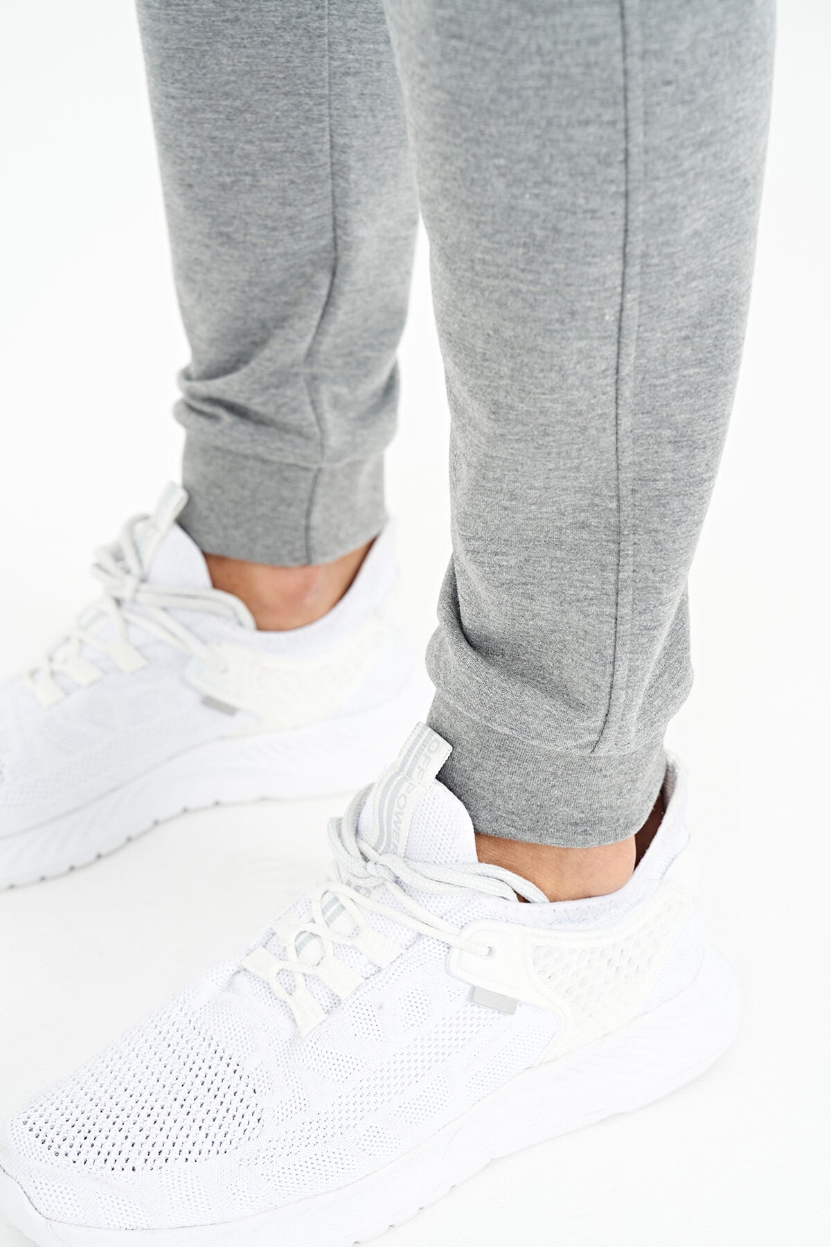 Grey Melange Hidden Pocket Detailed Standard Fit Men's Jogger Tracksuit Bottom - 84958