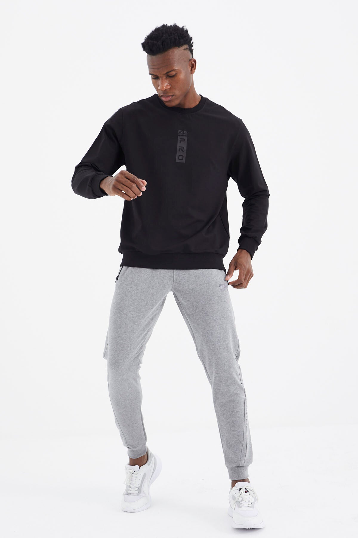 Harold Grey Melange Jogger Men's Tracksuit Bottom - 82112
