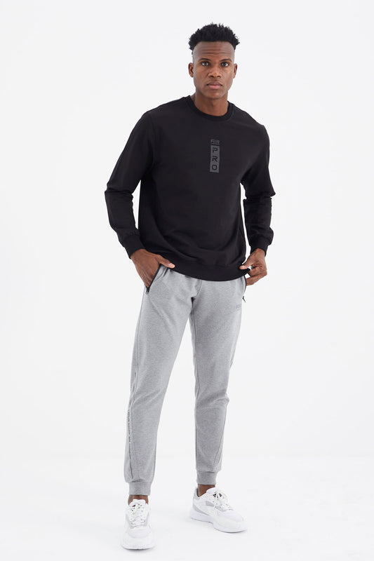 Harold Grey Melange Jogger Men's Tracksuit Bottom - 82112