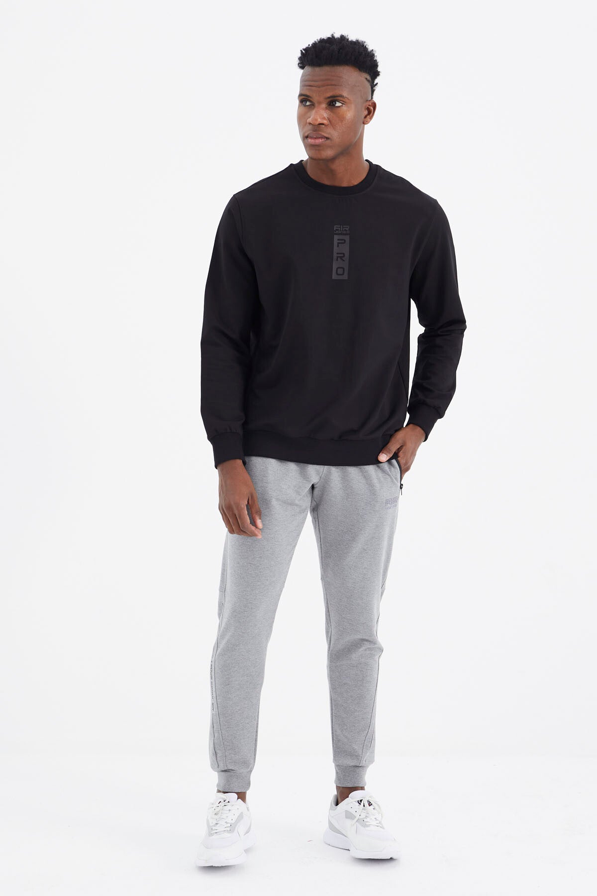 Harold Grey Melange Jogger Men's Tracksuit Bottom - 82112