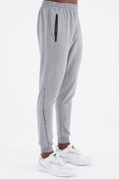Harold Grey Melange Jogger Men's Tracksuit Bottom - 82112