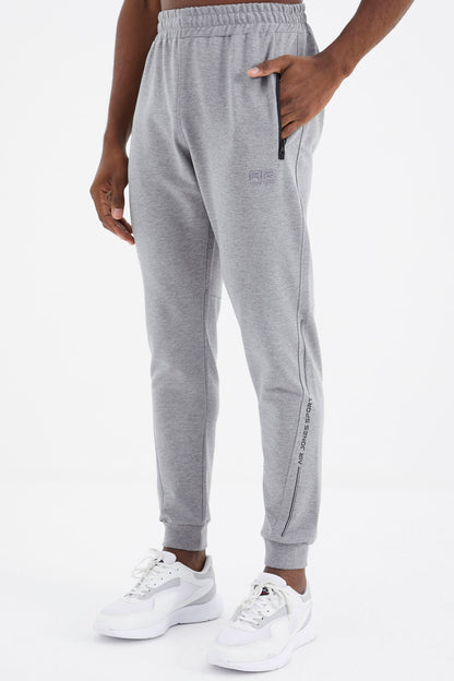 Harold Grey Melange Jogger Men's Tracksuit Bottom - 82112