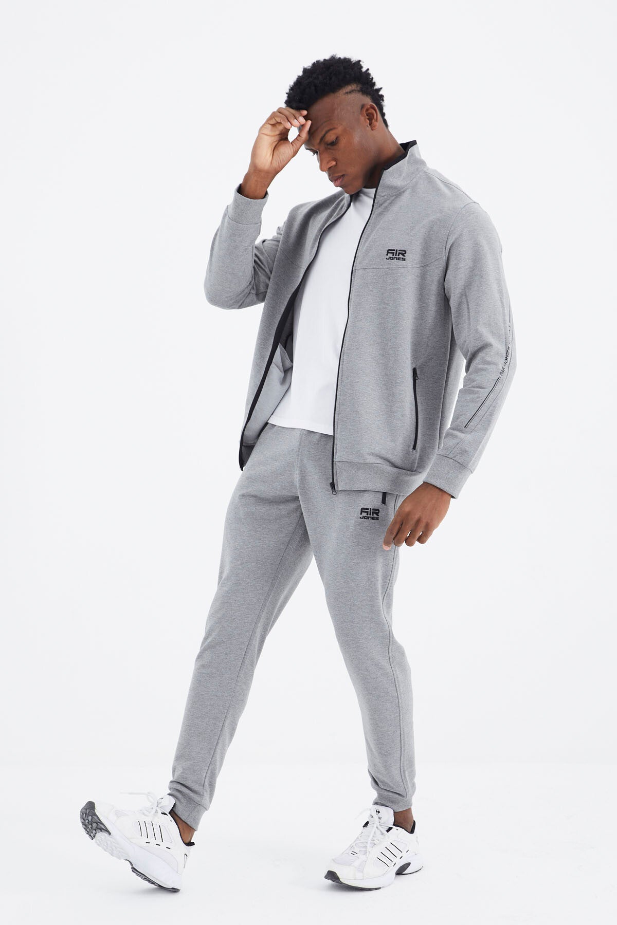 Igor Grey Melange Standard Mold Tracksuit Set - 85229
