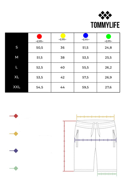 Gray Melange Camouflage Pattern Standard Fit Men's Shorts - 81157