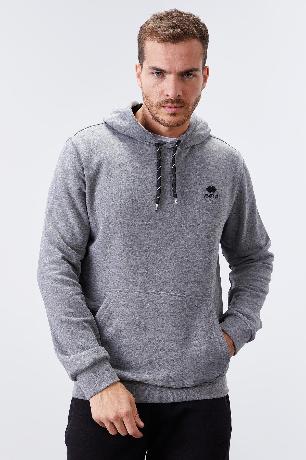 Kangaroo Pocket Standard Fit Men's Hooded Sweatshirt - 87872