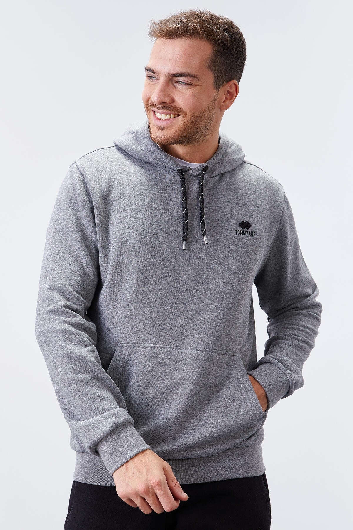Kangaroo Pocket Standard Fit Men's Hooded Sweatshirt - 87872