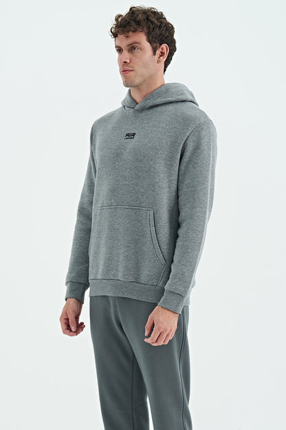 Tom Grey Melange Sherpa Lined Men's Sweatshirt - 88138