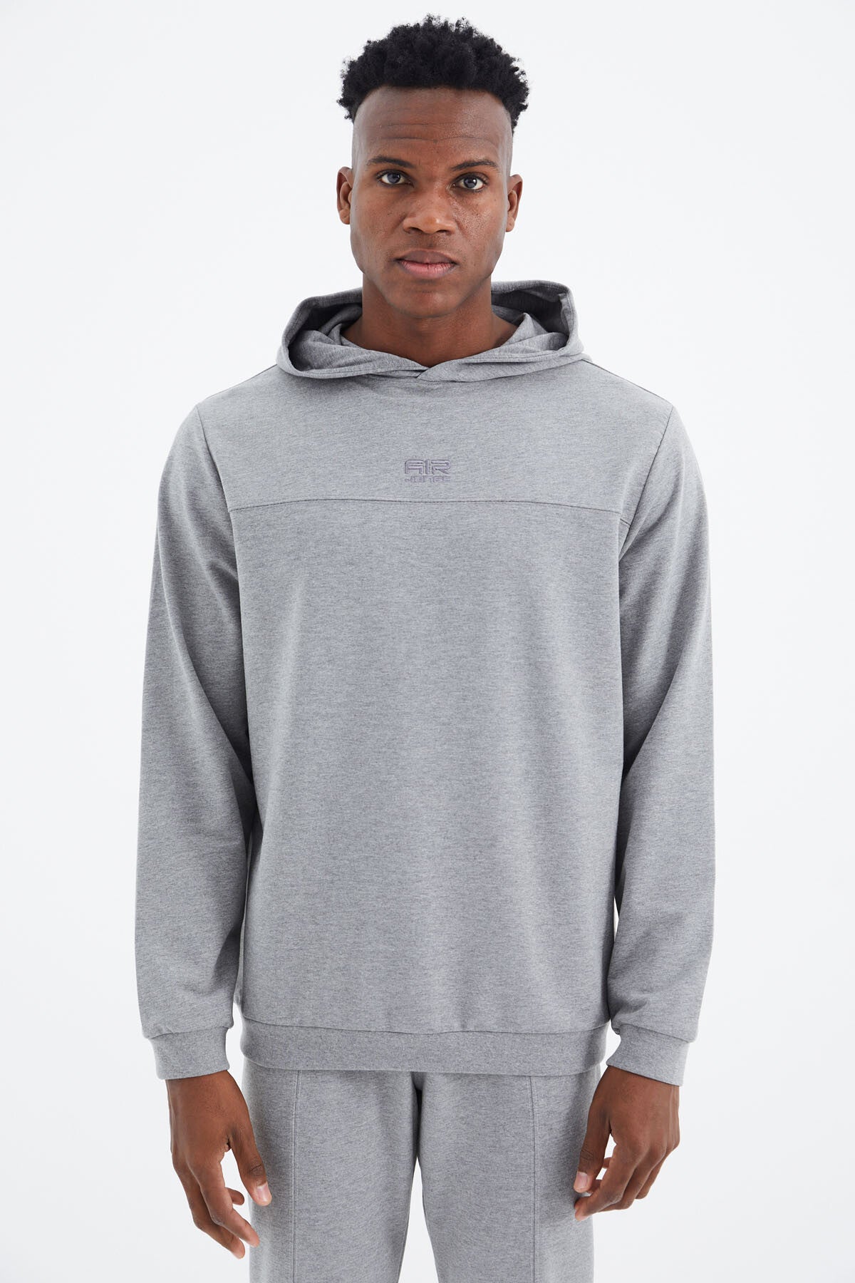 Kelvin Grey Black Kelvin Basic Men's Tracksuit Set - 85230