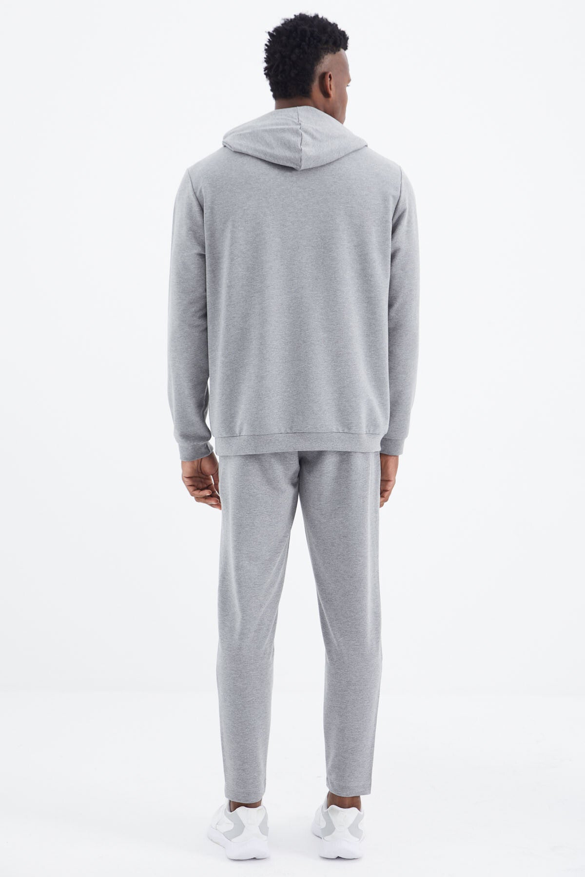 Kelvin Grey Black Kelvin Basic Men's Tracksuit Set - 85230