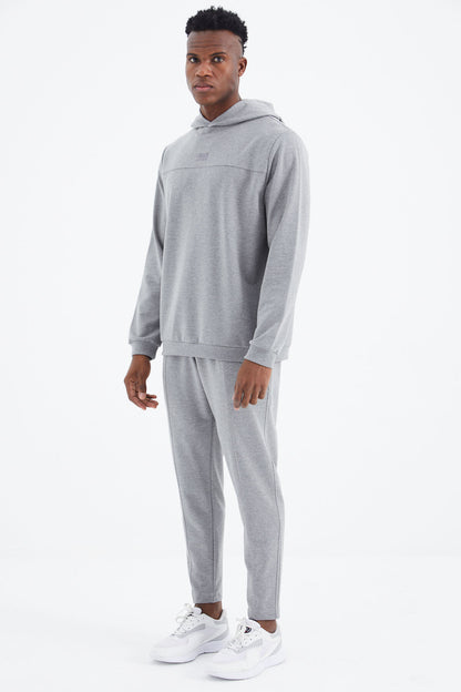 Kelvin Grey Black Kelvin Basic Men's Tracksuit Set - 85230