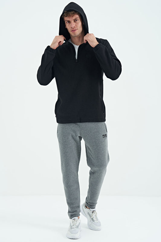 Darrel Grey Melange Polar Men's Tracksuit Bottom - 82109