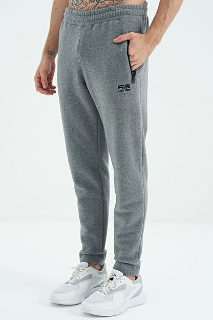 Darrel Grey Melange Polar Men's Tracksuit Bottom - 82109