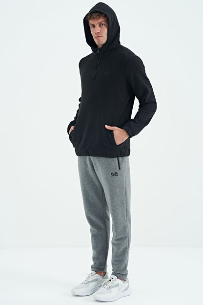 Darrel Grey Melange Polar Men's Tracksuit Bottom - 82109