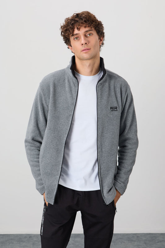 Hardy Grey Melange Standard Mold Polar Men's Sweatshirt - 88299