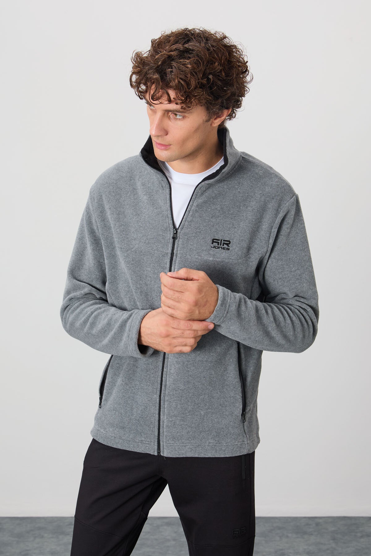 Hardy Grey Melange Standard Mold Polar Men's Sweatshirt - 88299