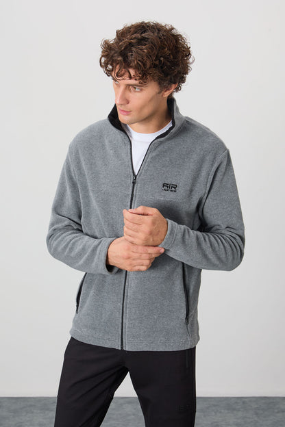 Hardy Grey Melange Standard Mold Polar Men's Sweatshirt - 88299