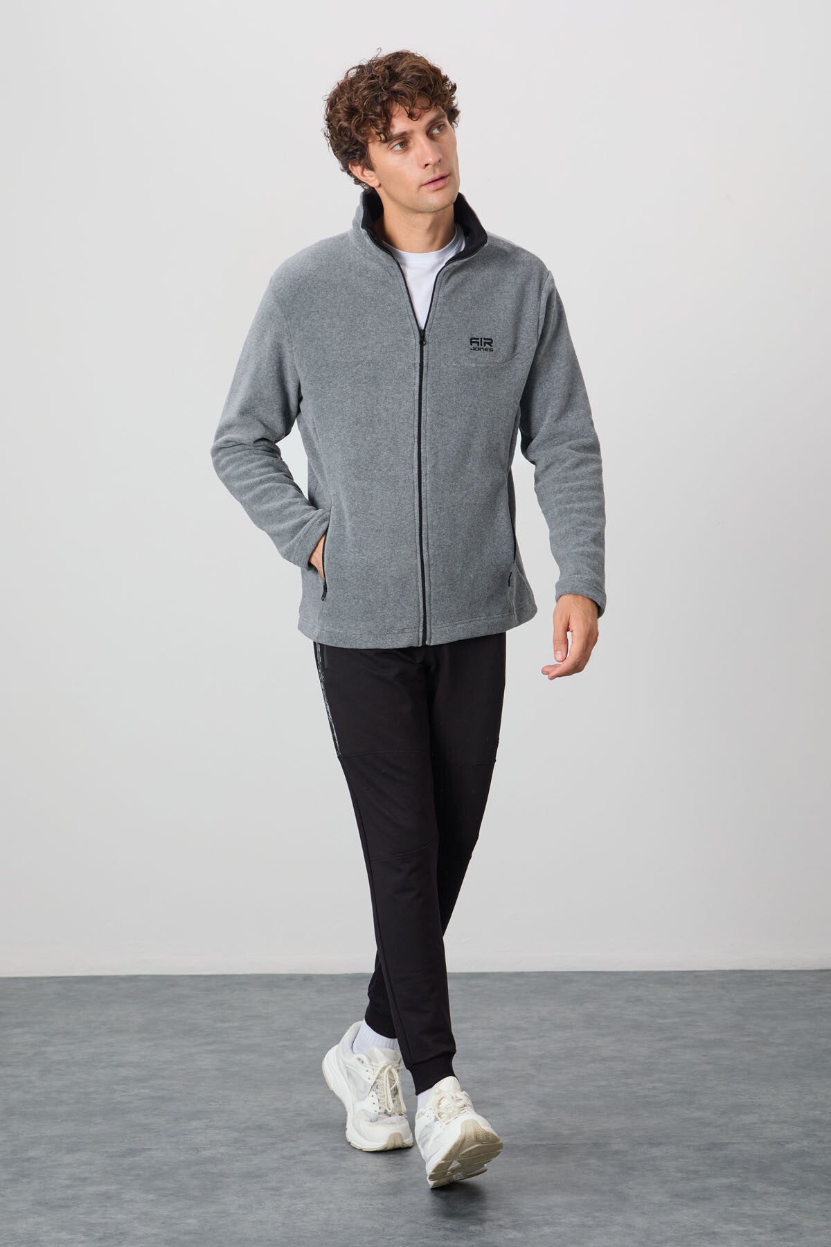 Hardy Grey Melange Standard Mold Polar Men's Sweatshirt - 88299