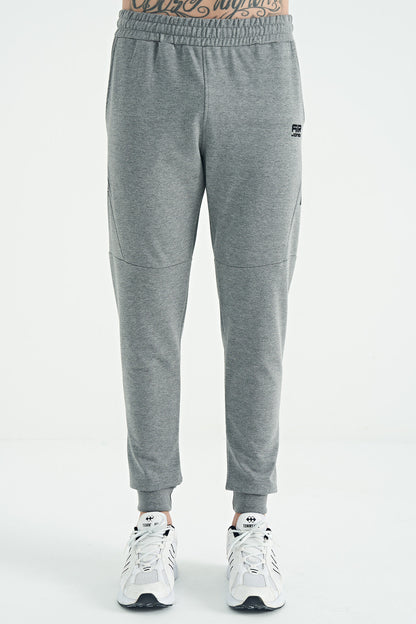 Nigel Grey Melange Standard Fit Men's Tracksuit Bottom - 84916