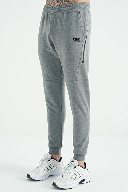 Nigel Grey Melange Standard Fit Men's Tracksuit Bottom - 84916