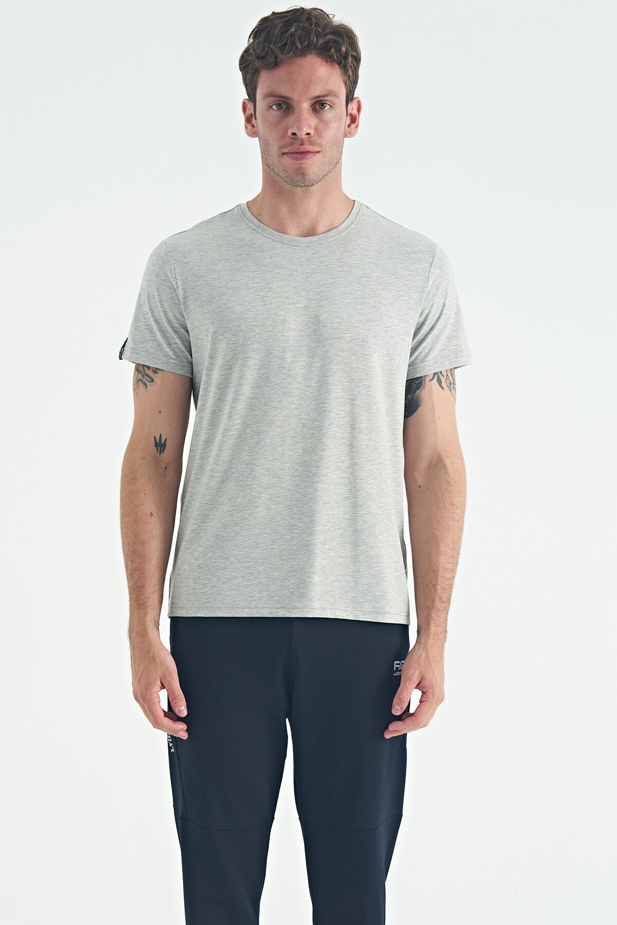 Grey Melanj Basic Men's T-Shirt - 88245