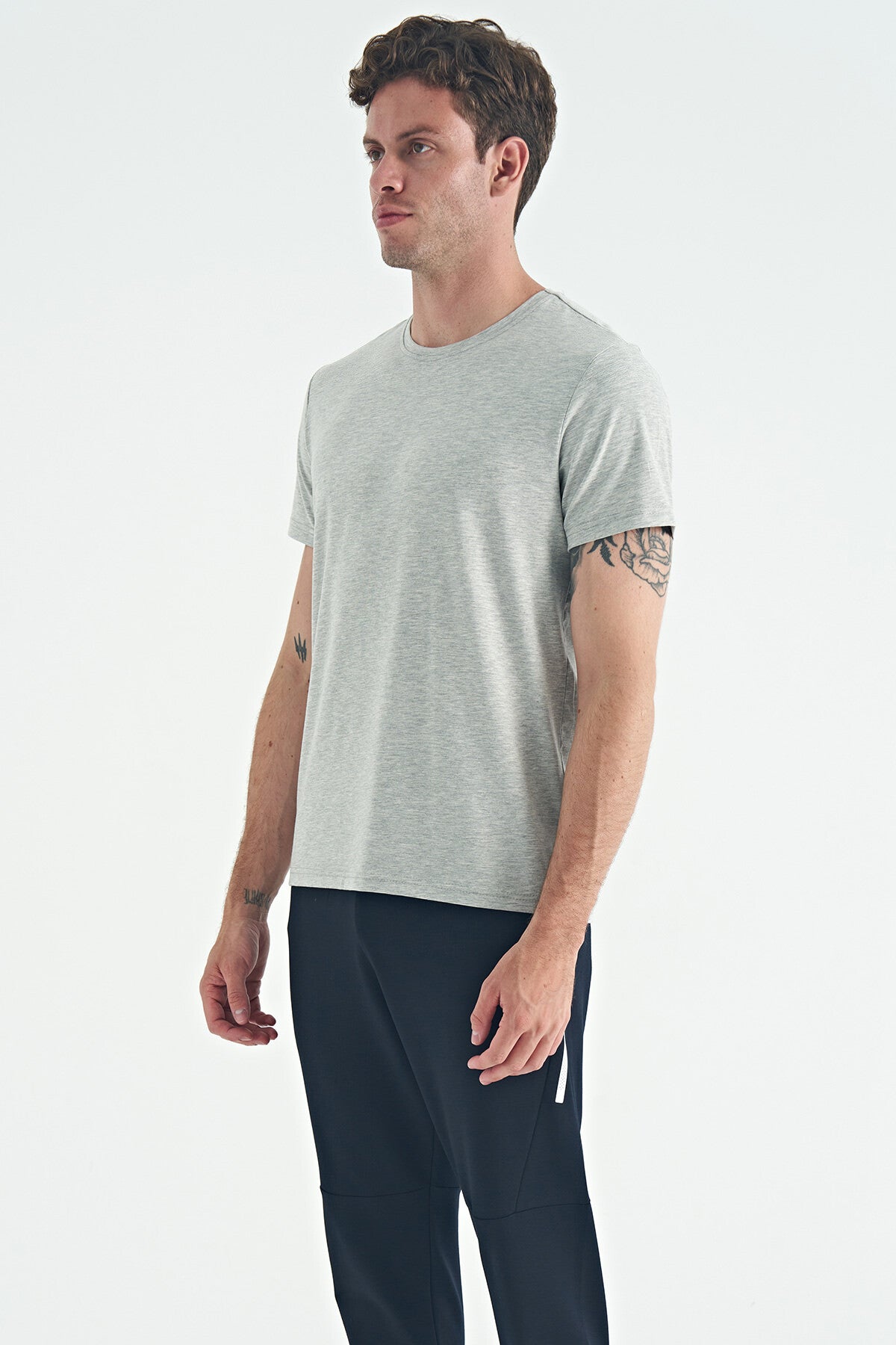 Grey Melanj Basic Men's T-Shirt - 88245