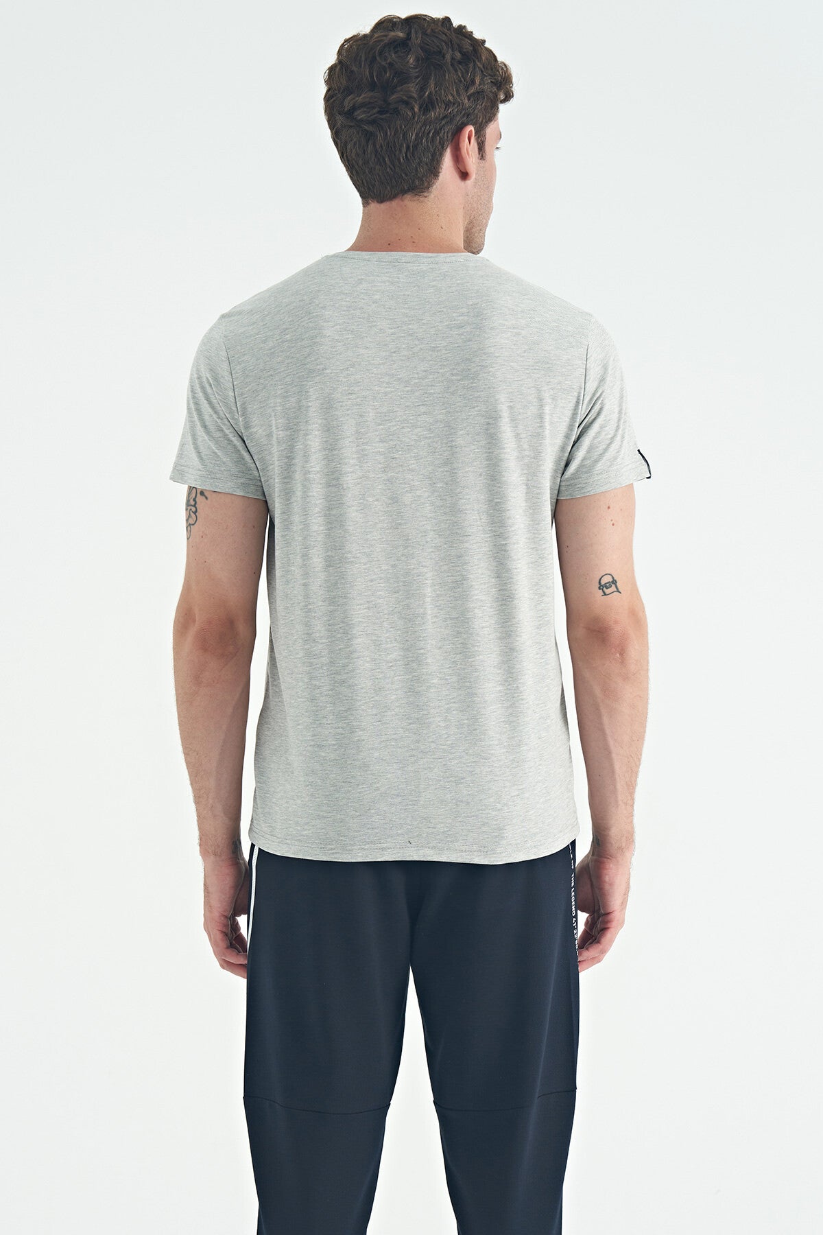 Grey Melanj Basic Men's T-Shirt - 88245