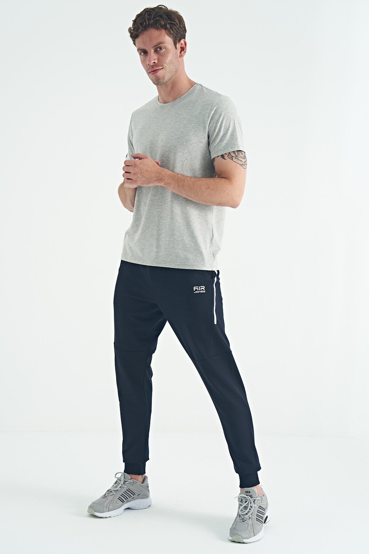 Grey Melanj Basic Men's T-Shirt - 88245