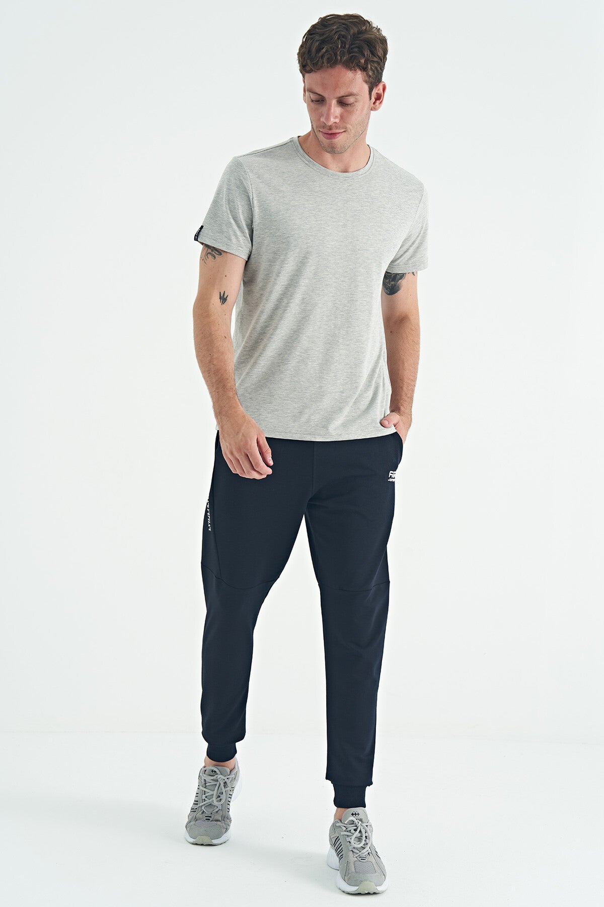 Grey Melanj Basic Men's T-Shirt - 88245